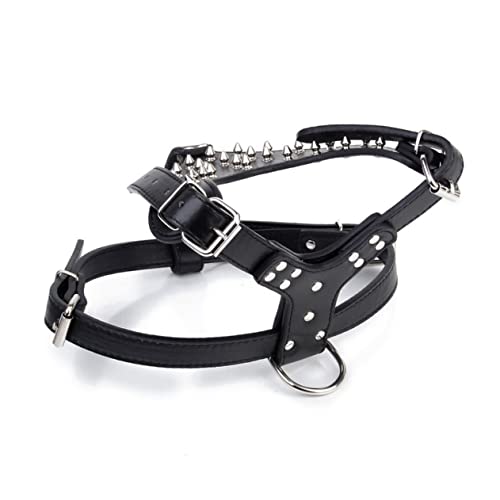 minkissy Hundegeschirr Pitbullgeschirr Tragetasche für Haustiere Pitbull-Geschirr Terrier-Geschirr Kabelbaum Leine Halsband Gurt von minkissy