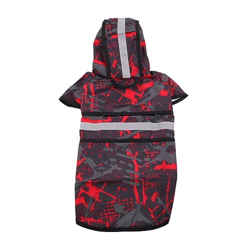 minkissy Hunderegenmantel Overall Für Hunde Regenjacke Für Hunde Reflektierender Regenmantel Für Haustiere Hund Regenanzug Regenjacke Mit Kapuze Für Haustiere Großer Hund Einteilige Hose von minkissy