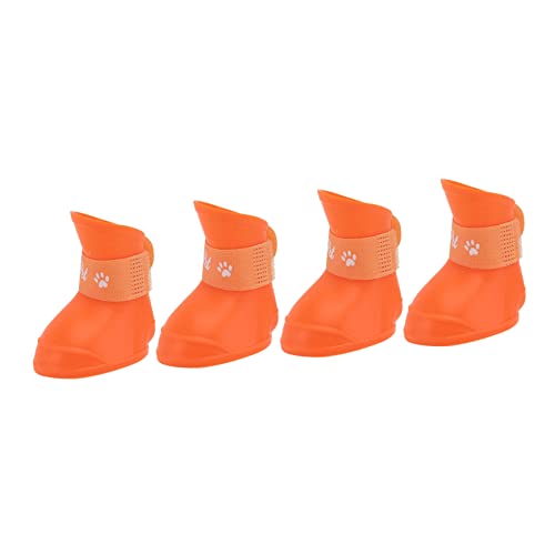 minkissy Pet Shoes Paws Future Regenstiefel für Hunde und Welpen Größe S Orange Wetterfest Leicht Zu Tragen von minkissy