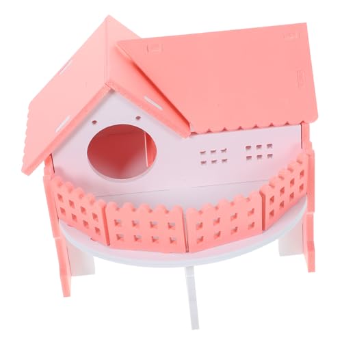 minkissy Käfig Spielzeug Hamsterhaus Versteck Zartes Hamster Versteck Guinea Versteck Haus Versteck Verschleiß- Versteck Zartes Hamsterhaus Haus PVC Holz Haus Groß von minkissy