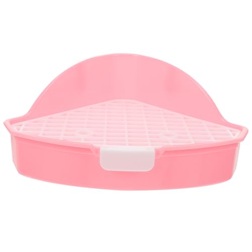 minkissy Kasten Haustier Töpfchen Hamster klo hasentoilette Boxen für Hamster-Toilettenbox Meerschweinchen Töpfchen meerschweinchengehege Bettpfanne kleines Haustier Kleiner Mülleimer Rosa von minkissy