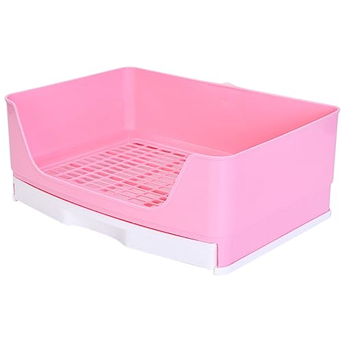 minkissy Kasten Kaninchentoilette Kaninchenbett Hasenbett Toilettentablett Für Hamster Kaninchenstreu Frettchen Toilette Kaninchen-töpfchentrainer Quadratischer Käfig Haustier Plastik von minkissy