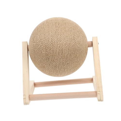 minkissy Katze Fangball Katzenspielzeug aus Sisalbrett Kratzbaum aus Sisal Spielzeuge Kratzbälle für Katzen Kätzchen Kratzbälle Katzenpfote kratzbaum für Katzen kleines Haustier Holz von minkissy