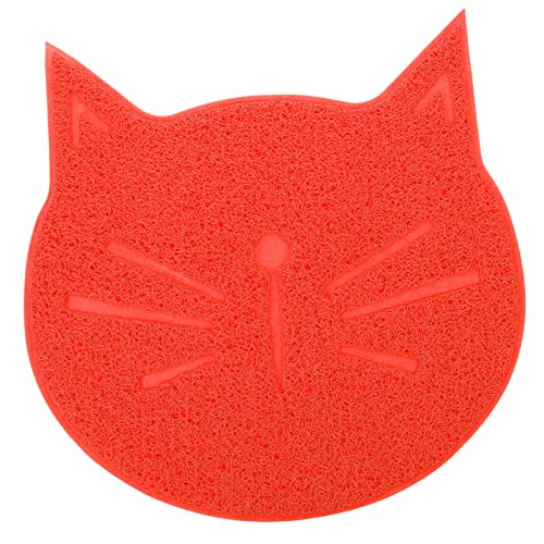 minkissy Katzenförmige Matte für Futternapf, waschbar, Hundematte, Haustierfuttermatte, Kunststoff, Fresszubehör, Katzennapf, Katzenfutter, Kätzchen, Katzenmatten, Geschirrmatte, verschiedene PVC von minkissy