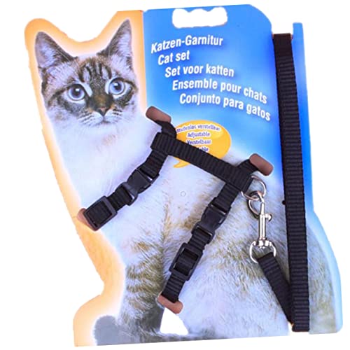 minkissy Katzenhalsband Mit Leine Verstellbares Katzenhalsband Katzengeschirr Haustier von minkissy