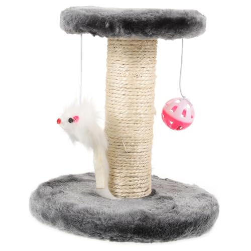 minkissy Katzenspielzeug Kratzbaum Turm Vertikaler Klauenkratzer Interaktives Spielzeug Für Katzen Kätzchen Kratzbaum Katzenkratzer Sisal Katze Kratzt Am Baum Flanell Groß von minkissy