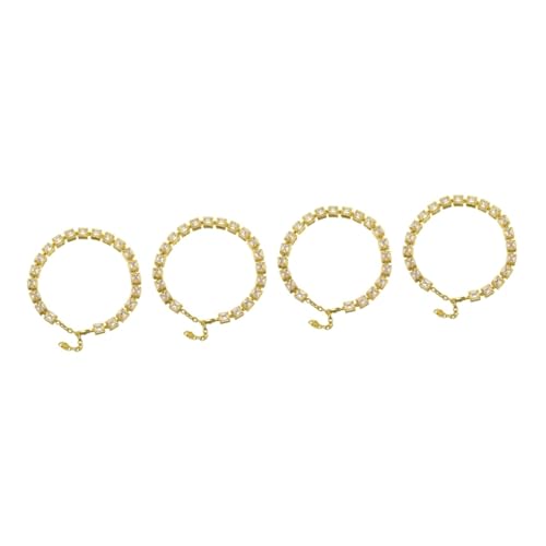 minkissy Kettenhalsketten 4 Stück Hund Goldkette Halskette Halsband für Welpen eine Halskette Halsketten dekorative Halskette Halsband für Hunde Messing Zubehör Erstickung Hundeleine von minkissy