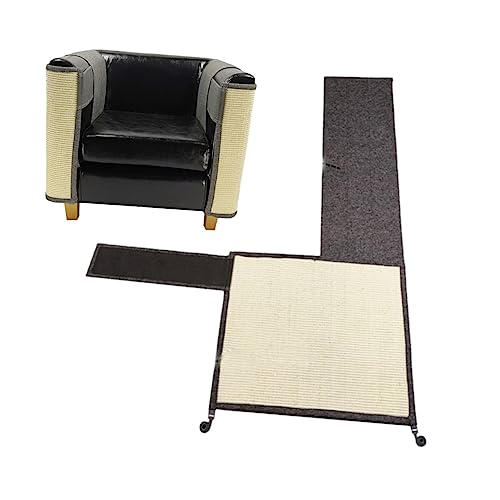 minkissy Kratzteppich für Möbel Kratzabdeckung Katzenkratzbrett Katze Eckkratzer Couch Kratzschutz Katze Kratzmöbel Protector Katze Sisal Kratzmatte WC Pad Sofa von minkissy