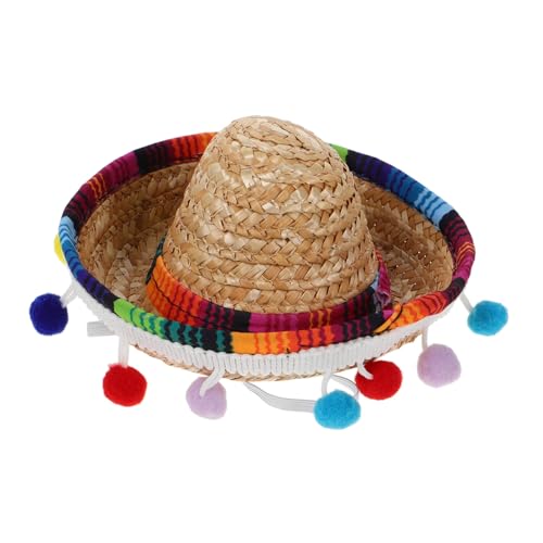 minkissy Kleiner Sombrero Hüte für Hunde Mexikanische Partyhut Handgefertigter Fiesta Hut Leicht und für Geburtstagsfeiern und Karneval minkissy Kleiner Sombrero Hüte für Hunde Mexikanische Partyhut Handgefertigter Fiesta Hut Leicht und für Geburtstagsfeiern und Karneval von minkissy