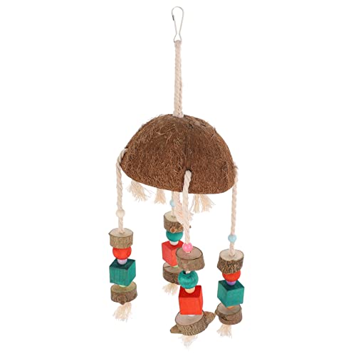 minkissy Papagei Spielzeug Vogel Spielzeug Holzspielzeug Vogelkäfig Spielset aus Holz Vögel kauen Spielzeug Papageienspielzeug Sonnenblume Kleiner Papagei Papageienzubehör Papageienkäfig von minkissy