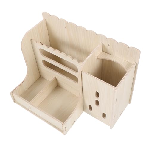 minkissy Pet Bowl Heu Convenient Rabbit Feeder Multifunktions Kaninchen Feeder Kaninchen Versorgung Boden Bunny Feeder Haushalt Bunny Feeder Verschleißfeste Bunny Feeder Käfig Holz Meerschweinchen von minkissy