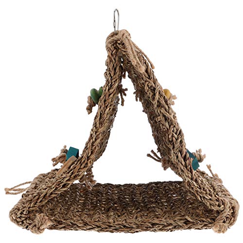 minkissy Rattan-Vogel-hängematte Bett Vogel Schlaf Hängenden Schaukel Hamster Hängen Käfig Guinea Schlafsack Chinchilla Käfig Kuscheltier Hamster Plüschtier Winter Hamsterhaus von minkissy