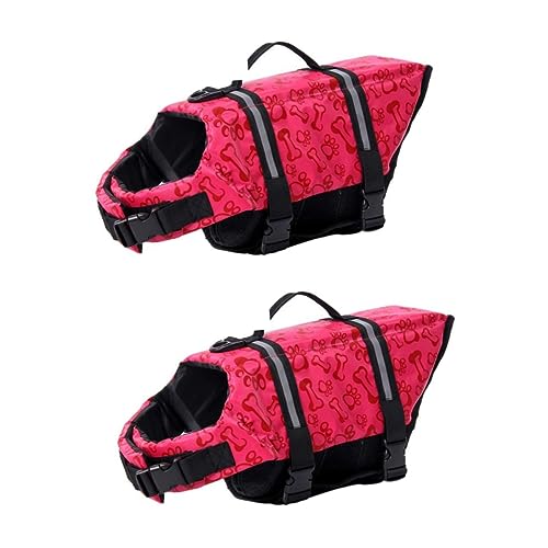 minkissy Reflektor-Weste für Hunde, Schwimmweste für Hunde, Schwimmweste für Welpen, Schwimmweste für Haustiere, Schwimmwesten, verstellbar, 2 Stück von minkissy