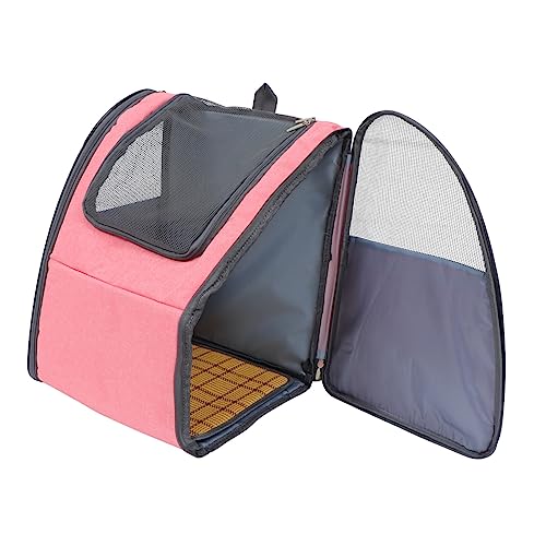 minkissy Rucksack für Haustiere Netz-Reisetaschen Mesh-Rucksack Hunderucksack Seesäcke für unterwegs Haustier-Reiserucksack Transportbox für Haustiere Hohe Kapazität Tragetasche Hamster von minkissy