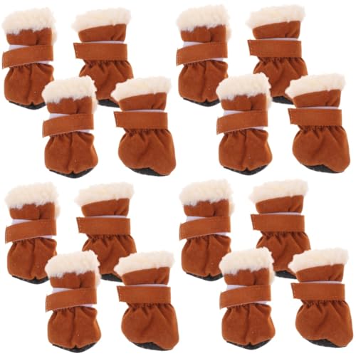 minkissy Schneestiefel für Haustiere, weiche Sohle, Hunde-Wanderschuhe, Pfotenstiefel, Schneestiefel, Winter, warme Stiefel, Hundefußabdeckung, Haustier-Wanderschuhe, großer Hunde-Welpengürtel, 16 von minkissy