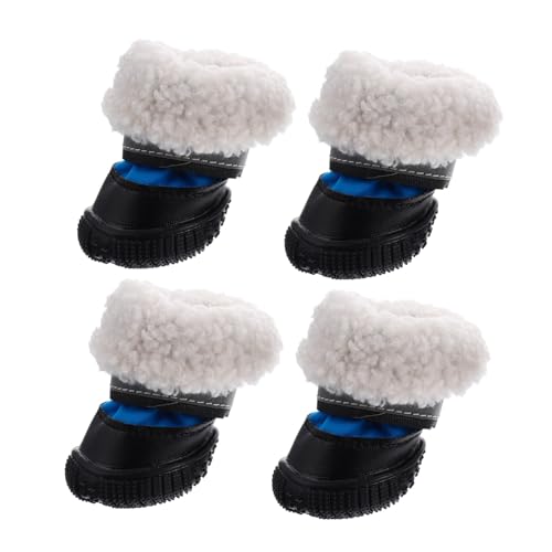 minkissy Socken Turnschuhe 4 Stück Hundeschuhe Hunde Winterschuhe Katzen Kratzfeste Stiefel Haustier Winterschuhe Hunde Schneestiefel Haustier Winterstiefel Hundestiefel Für Den Winter von minkissy