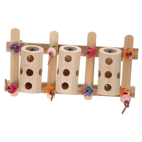 minkissy Spielzeug zur Nahrungssuche für Papageien Lebensmittelhalter Spielzeug Zubehör für Vogelkäfige Spielzeuge Spielset aus Holz Papageienspielzeug Vogel Papagei Nahrungssuche Spielzeug von minkissy