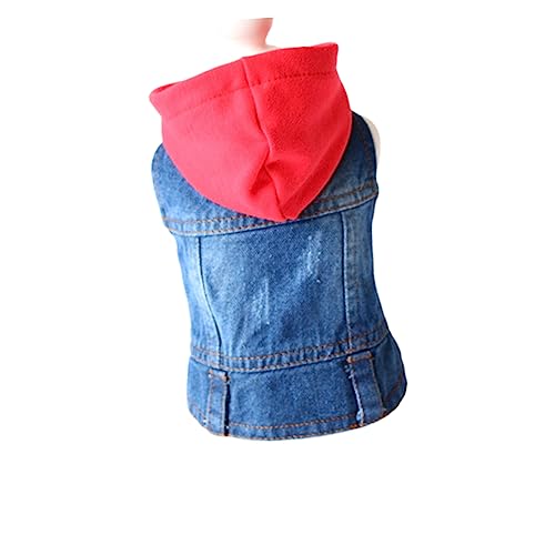 minkissy Strickmützenbekleidung Hund Hoodie Sweatshirt Hundefleece Weste Hoodie Haustier Denim Mantel Haustierkleidung Haustier Hund Jeansjacke Hund Denim Mantel Haustierwesten Der Hund Hut von minkissy