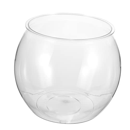 minkissy Transparentes Aquarium Fisch Nanoaquarium Tischdeko Fischtank Terrarium-fischglas Blumenvase Fischbehälter Fischschalen Betta-Aquarium Blumenbehälter Sukkulenten Plastik von minkissy