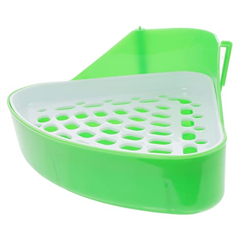 minkissy Triangle Toilet Potty Pet Toilet Potty Trainer Rabbit Toilet Small Animal Litter Tray Plastic Small Animal Litter Potty Train Rabbit Bedding for Hamster Cage Corner Guinea Pig Abs von minkissy