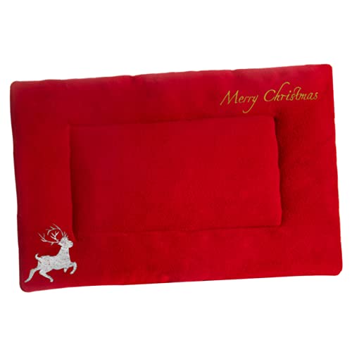 minkissy Weihnachtsmatte Für Haustiere Hundematte Plüschcouch Hundebett Matte Kätzchen Schlafmatte Weihnachten Plüschsofa Haustier Beruhigendes Bett Kissen Couch Sitzkissen Plüsch- Winter von minkissy