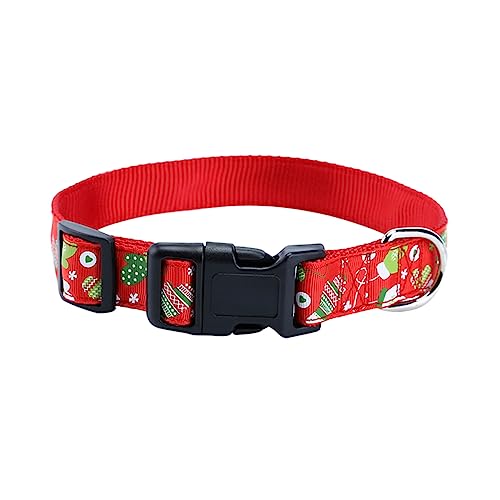 minkissy Welpe Haustierzubehör Handschuhe Gurt Weihnachten hundehalsband pet Supplies Haustier Hundehalsband Weihnachtshalsband für Haustiere Weihnachtsbaum Hundebedarf rot von minkissy