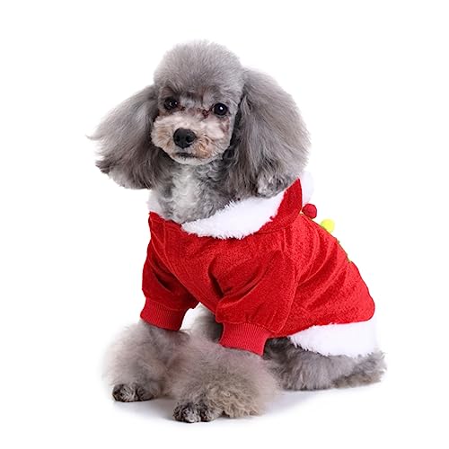 minkissy Welpenkleidung Weihnachtsmann Anzug ädchenkleidung Kleid für ädchen Weihnachtsmann-Anzug neu Haustier-Partykostü Hund Weihnachtstuch Halloween Hundekleidung Kürbis ältere rot von minkissy