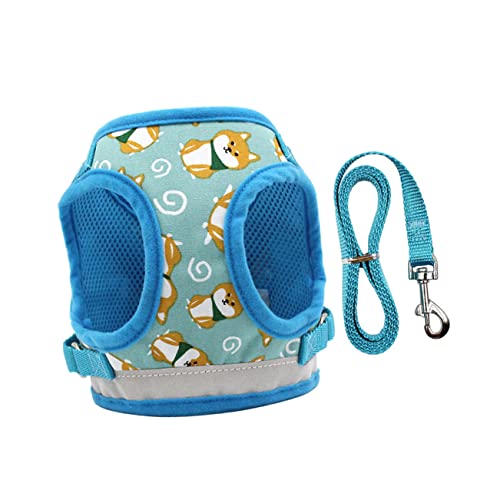 minkissy Welpenweste Outdoor Geschirr für Kleine Hunde Hund Brustgurt Reflektor Weste Einstellbar Hundegeschirr Hundegeschirr No- Pulling Hundegeschirr Atmungsaktiv Hund Outdoor Weste Haustier von minkissy