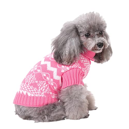 minkissy Winterkleidung Hundepullover Haustierkleidung Elch-Weihnachtskostüme Rollkragenpullover für Hunde Festliche Kleidung Pullover mit hohem Kragen Halloween Hundekleidung Wintermantel von minkissy