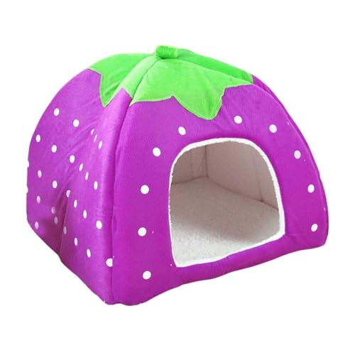 minkissy Yurt Zelt Hundehaus Bett Katzenbett Abnehmbares Haustier Lila von minkissy