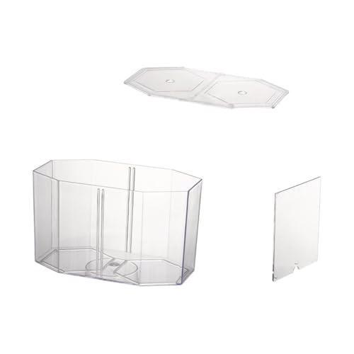 Kasten Betta-Box Spinnen-Terrarium Mini-Aquarium aquarium zubehör aquariumzubehör Aquarienversorgung multifunktionales Aufzuchtbecken Betta-Panzer Inkubator Fisch Zubehör Plastik von minkissy