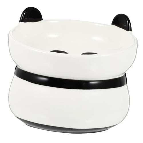 minkissy food bowl dog water kitten bowl Tilted Cat Water Bowl raised dog bowl Raised Food Feeding Dish pet food holder cat feeding bowls Ceramic Pet Bowl Anti-spill cat bowl white ceramics von minkissy