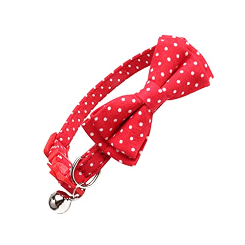 minkissy pet bow tie adjustable puppy collars for litter dog chain collars dog collar small red bow tie cat Dog Training Collars dog bow tie red pet supplies pet neck chain the bell cute von minkissy