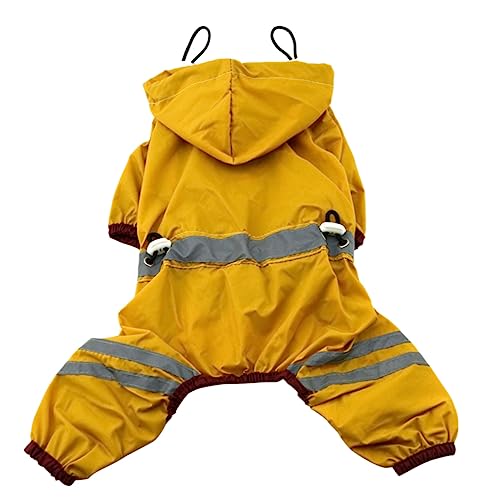 minkissy Haustier Regenmantel Hund Regen Jacke Acryl Faser Material Mittel Hunde Regen Gelb Größe S von minkissy