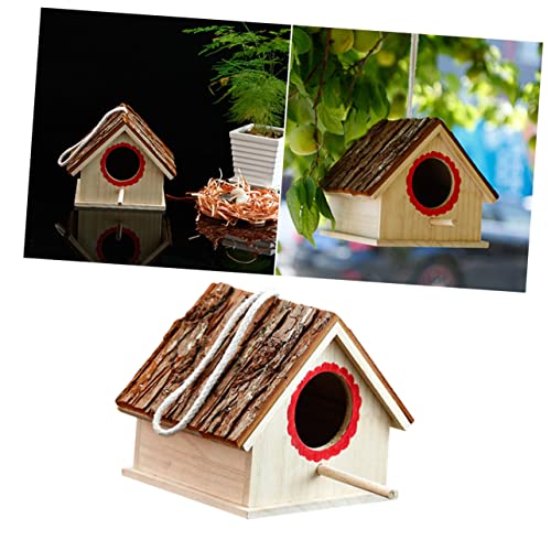 minkissy Weihnachtsbaum-Desktop-Dekore Schreibtischaufsatz Gartenvogel Tischdekoration Wanddekoration Kolibri- Taube Vogelkäfig Vogelnest Nistkasten schmücken Vogelhaus Inkubator Bambus von minkissy