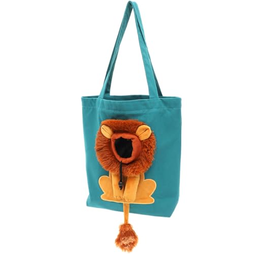 minkissy shoulder bag cat carrier bag dog carrier cat carrier tote lion shaped pet bag small pet carrier purse portable cat enclosure pet carrier for cat canvas big cat Cartoon travel von minkissy