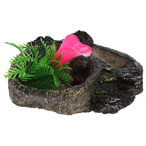 minkissy turtle birdbath turtle feeder lizard water bowl gecko food bowl reptile feeding dish reptile feeder terrarium bowl amphibian reptile bowl frog food bowl aquarium turtle food resin von minkissy