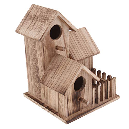 misppro Vogelhaus Nistkasten Holz Nisthaus Vogelhaus Holz Vogelhaus Garten Dekor - 2 von misppro