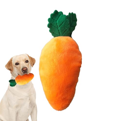 Carrot Dog Toy, Soft Squeaker Toy, Plush Dog Chew Toy, Squeaky Chew Toys, Aggressive Chewers Toy, Carrot Chew Toy, Dog Training Toy, Dog Cleaning Chew Toy, Plush Carrot Toy, Squeaky Plush Toy von mivceklw