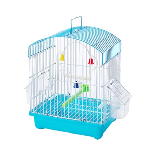 Durable Small Bird Cage, Comfortable Metal Wire Cages, Spacious Bird Cage Parakeets, Budgie Bird Cage with Spacious Design, Perches, and Feeders for Small and Medium Birds Like Lovebirds and Budgies von mivceklw