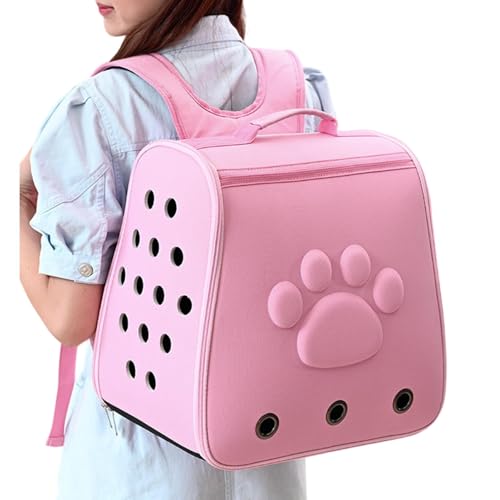 💖 Entzückendes Design Cat Transport Carrier, zusammenklappbarer Haustiertransportkorb, Sturdy Pet Carrier, dekorativer Haustierkäfig 42 x 38 x 27 cm für mittelgroße Hunde, kleine Katzen, Blau, Khaki, von mivceklw