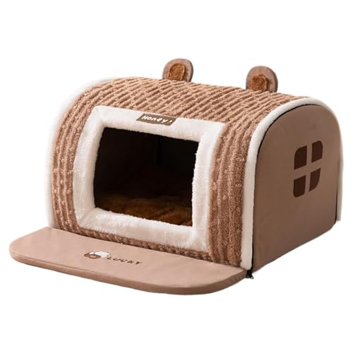 Hundehöhle, Puppy House, Haustierbett, bequemes Sofa, Condo, Warmes Schlafhaus, ideal für kleine bis mittelgroße Puppies, gemütliches und sicheres Resting Place, 33,78 x 11,81 x 11,81 cm von mivceklw