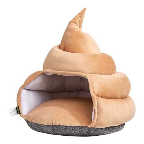 Poop Shape Cat House, Comfortable Cat Bed Cave, Unique Fun Pet Bed Design, Cozy Pet House mit Cover 43 x 45 cm für Katzen und kleine Hunde ( , Blau, Grün, Violett) von mivceklw