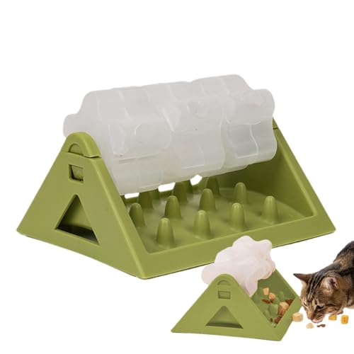 Rutschfester Puzzle-Futterspender für Hunde, langsame Futterstation für Hunde, rotierender Blumenfutter, interaktives langsames Futter für mittelgroße Hunde, 8,27 x 5,12 x 3,15 Zoll für Welpen und von mivceklw