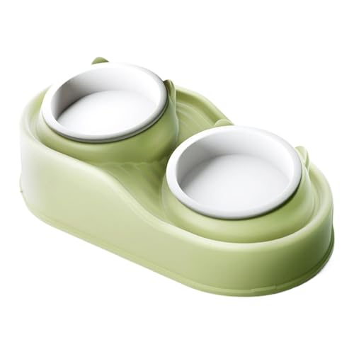 Tilted Cat Food Bowl, 15 Degree Pet Bowl, Raised Pet Water Bowls, Anti-Vomiting Pet Feeder with Ceramic Material 15,75 x 8,27 x 4,72 cm, für kleine, mittlere und große Haustiere (1 Stück) von mivceklw