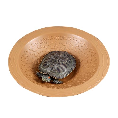 Tortoise Food Dish, Reptile Feeding Dish, Amphibian Water Bowl, Bearded Dragon Container with Shallow and Accessible Design for Serving Meals or Water to Pets, 1 Piece von mivceklw