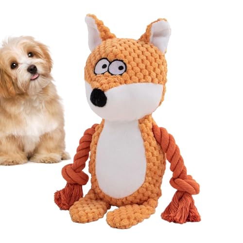 mivceklw Dog Squeaky Toy, interaktives Kauspielzeug, Plüschpuppe, Spielzeug mit Fox Elephant Frog Design, Soft Safe Plüsch, eingebauter Squeaker, für Hunde Chewers, Indoor, Outdoor, 24 cm von mivceklw