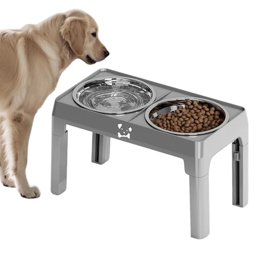 mivceklw Erhöhte Schüsseln für Hunde – rutschfeste Schüssel für Futter und Wasser für Hunde | verstellbares und abnehmbares Tablett mit 5 Ebenen für Welpen, Katzen, Hunde aller Größen mivceklw Erhöhte Schüsseln für Hunde – rutschfeste Schüssel für Futter und Wasser für Hunde | verstellbares und abnehmbares Tablett mit 5 Ebenen für Welpen, Katzen, Hunde aller Größen von mivceklw