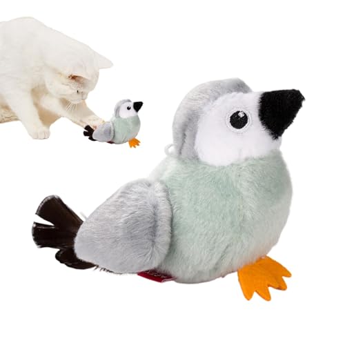 mivceklw Flapping Bird Cat Toy mit realistischem Flying Movement, Chirping Bird Cat Toy zum Üben und Spielen, interaktives Katzenspielzeug für Zuhause, Keeps Katzen Entertained und Engaged von mivceklw