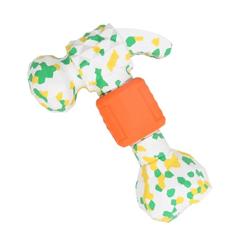 mivceklw Hammer Dog Chew Toy, Tough Rubber Dog Toys, Rubber Puppy Teething Toys, Chew Resistant Boredom Buster Pet Toys 5,83 x 4,13 x 2,17 cm, für Hunde Boredom und Anreicherung (mehrfarbig) von mivceklw